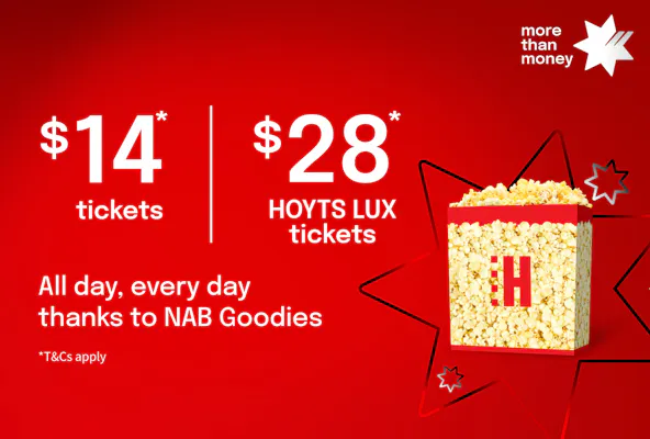 Official image for HOYTS x NAB Goodies cinema ticket offer