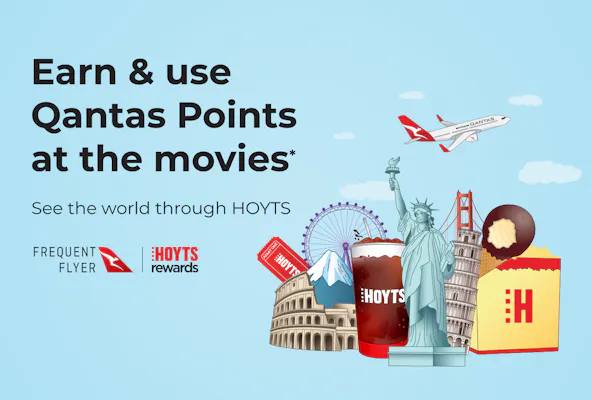 Official image for HOYTS partners with Qantas on points earning and redemption
